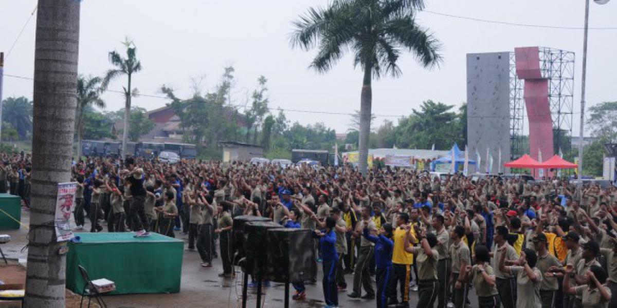 Wujut Kekompakan, TNI dan Polri di Dumai Gelar Senam Bersama
