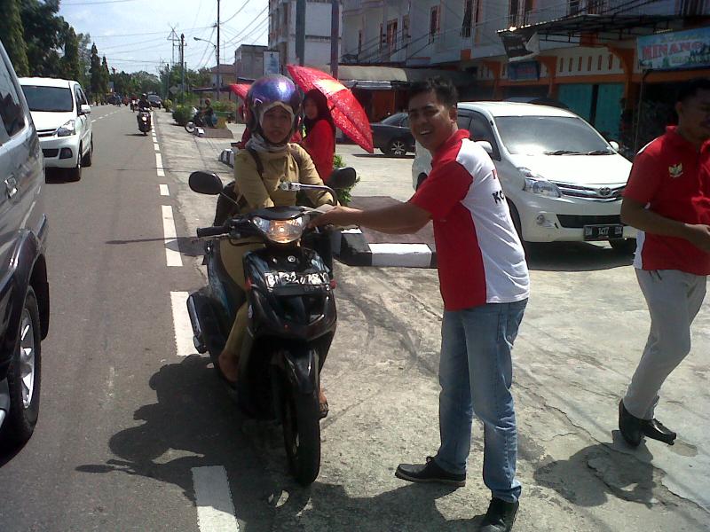 GN-PK Bengkalis Sebar 5000 Stiker Anti Korupsi kepada Pengguna Jalan 