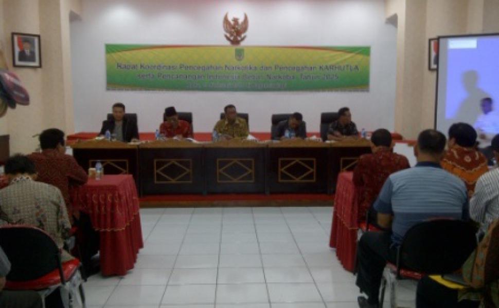 Bupati Rohil Pimpin Rakor Pencegahan Narkotika dan Karhutla