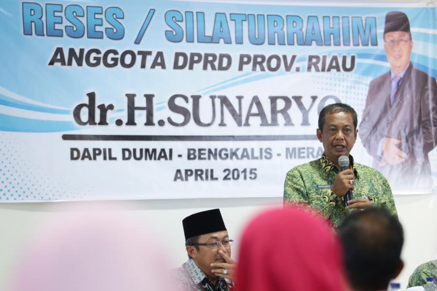 Sunaryo Temui Konstituen di Meranti, Sekda Minta Meranti Diperhatikan