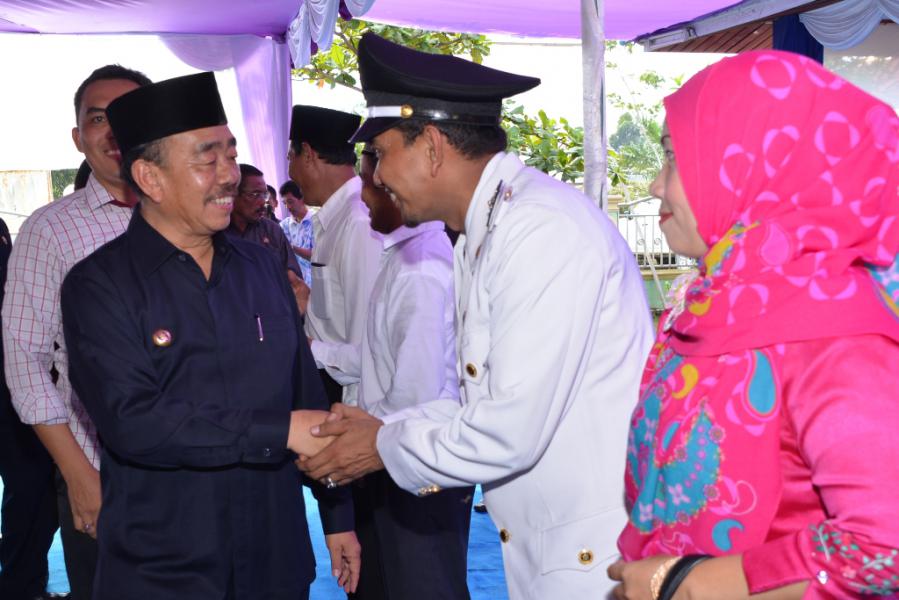 Bupati Hadiri Pelantikan Kades Sebangar- Mandau