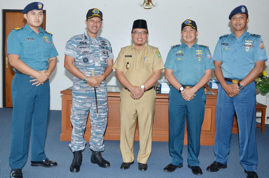 Wabup Bengkalis Terima Kunjungan Danlanal Dumai