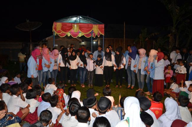HUT ke 70 RI, Pawai Obor di Desa Kuala Alam Meriah