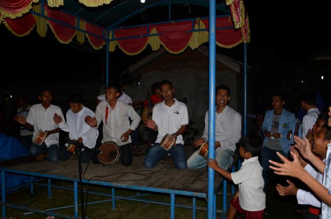 HUT ke 70 RI, Pawai Obor di Desa Kuala Alam Meriah