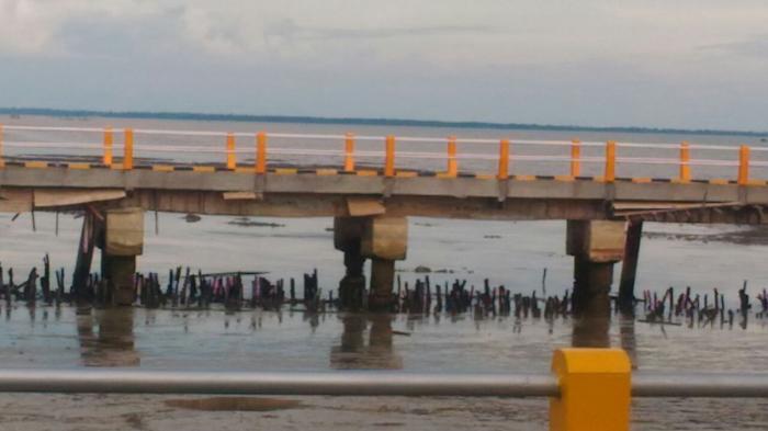 Belum Digunakan, Tiang Jembatan Dermaga Pelabuhan Roro Bengkalis sudah Keropos