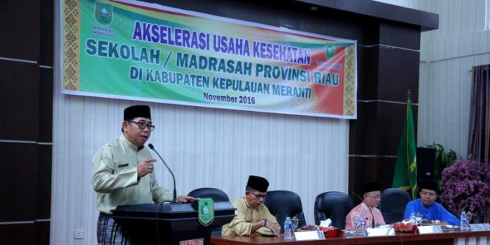 Plt. Sekda Buka Seminar Akselerasi Usaha Kesehatan Sekolah/Madrasah di Kabupaten Meranti