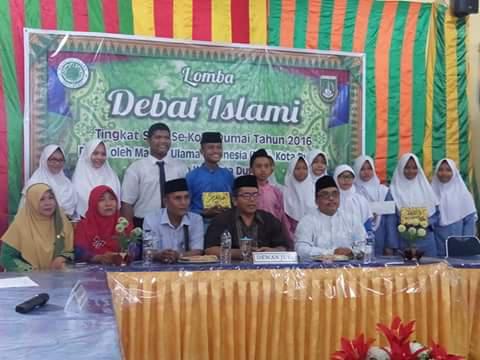MUI Dumai Gelar Debat Islami Tingkat SLTP, Kasus Remaja Kekinian Jadi Perdebatan Hangat