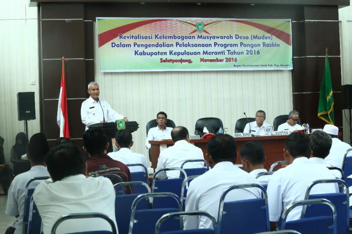 Kumpulkan Camat dan Kades, Wabup Meranti Minta Distribusi Raskin Tepat Sasaran