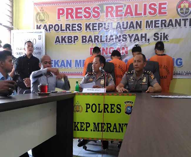 4 Tersangka Narkoba di Meranti Diringkus