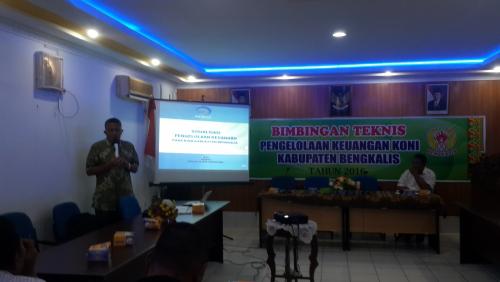 Koni Bengkalis Taja Bimtek Pengelolaan Keuangan Tahun 2016