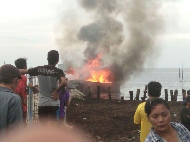 Kronologis Pembakaran Kapal Nelayan Meranti di Bengkalis versi Polisi 