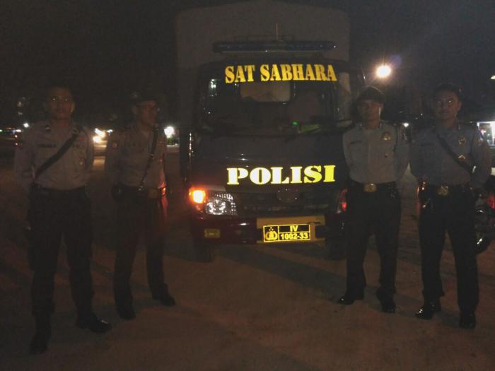 Malam Natal, Personel Polres Bengkalis Patroli Pastikan Kamtibmas  