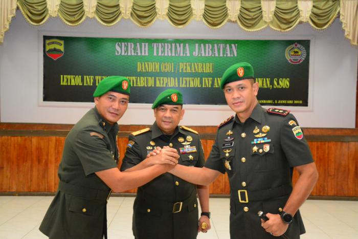 Danrem Brigjen TNI Edy Nasution Lantik Dandim 0301/PKU 