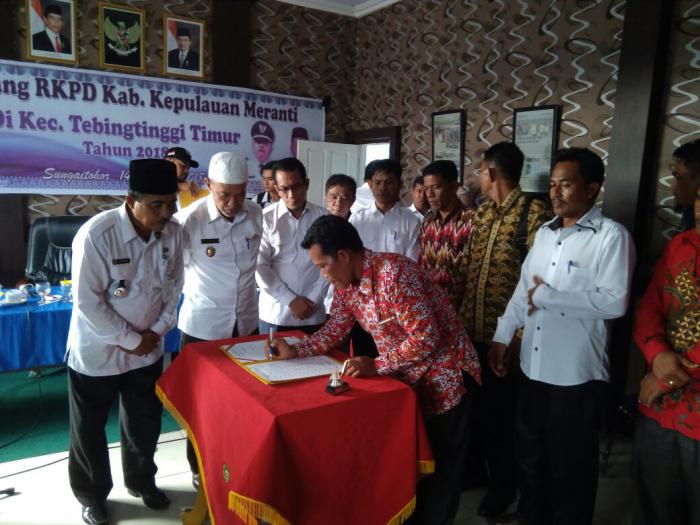 Wabup dan Ketua DPRD Meranti Ikut Musrenbang Kecamatan Tebingtinggi Timur