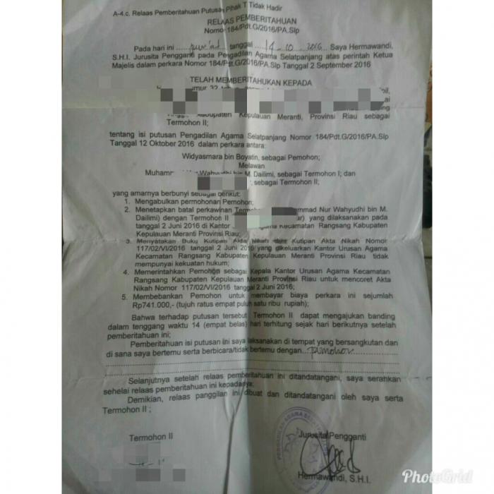 Pengakuan Oknum PNS Meranti Yang Disebut "Pelakor" : Saya Juga Korban