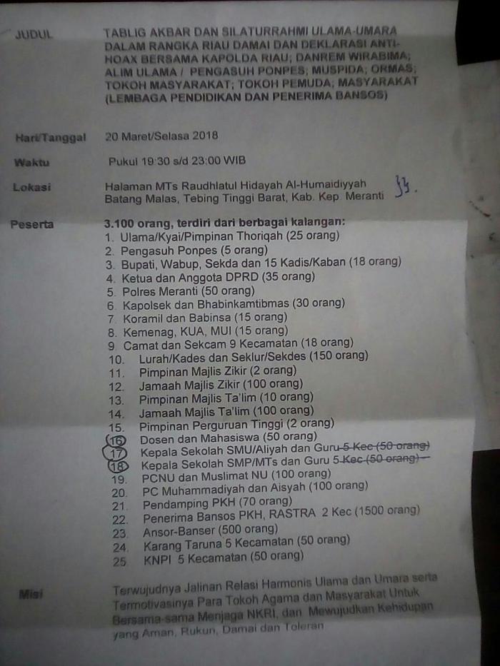 Tak Dapat Undangan Agenda Tabligh Akbar, Ketua LAMR Meranti: Mungkin Lupa Atau Sudah Tak Dianggap Lagi