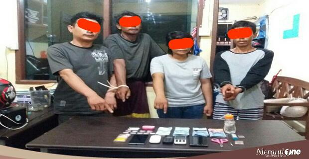 Lagi, Polisi Ciduk 4 Pelaku Narkoba di Meranti, 1 Diantaranya Wanita