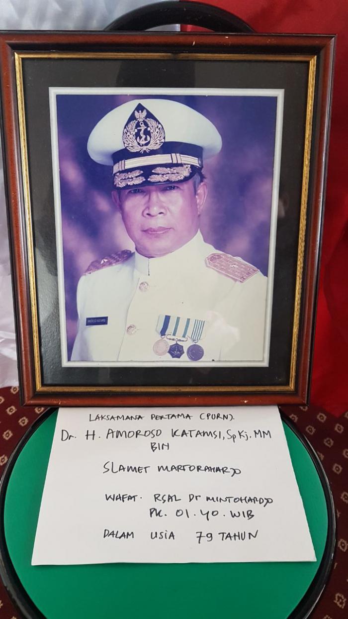 Innalillahi Wainna Ilaihi Rojiun. Laksma (Purn) Dr. Amoroso Katamsi Tutup Usia