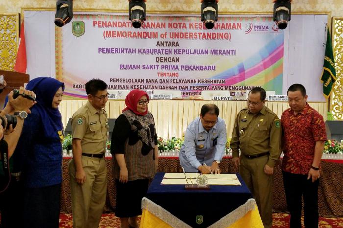 Bupati Meranti dan Kakanwil Kemenkum HAM Riau Teken MoU Bidang Imigrasi