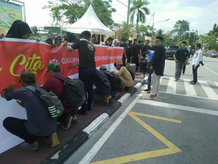 Pasca Insiden Kericuhan di Mako Brimob, Polisi dan Masyarakat di Siak Gelar Aksi Solidaritas Turut Berduka Cita