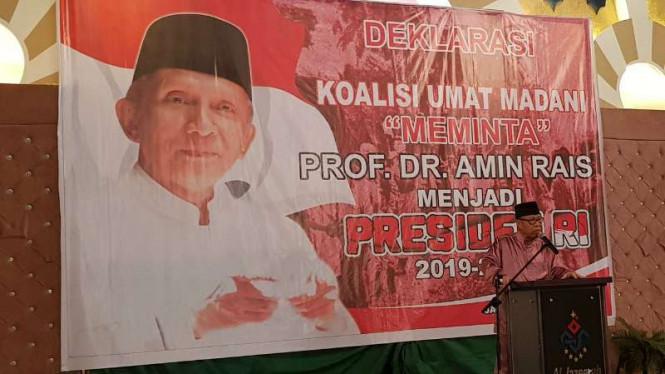 Mengaku Koalisi Umat, Kelompok Ini Deklarasikan Amien Rais Calon Presiden