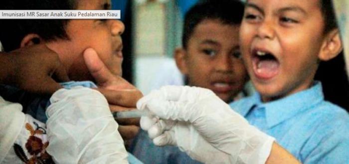 Anak-anak Suku Pedalaman Riau Jadi Target Imunisasi MR Tahun Ini