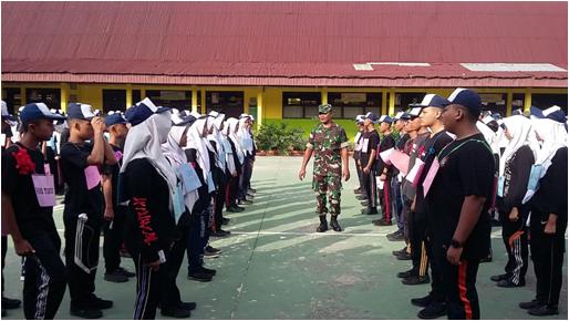 Koramil 03/Senapelan Berikan Palatiah Wawasan Kabangsaan kepada Siswa SMAN 7 Pekanbaru