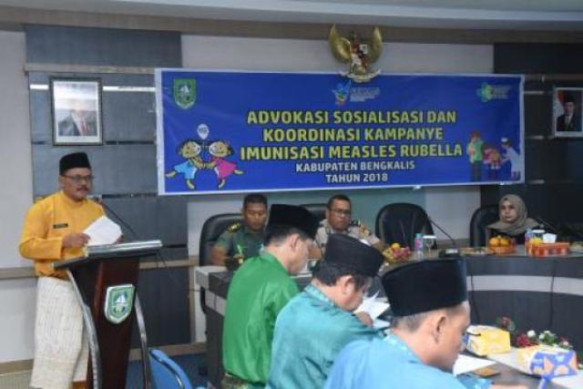 Cegah Penyakit Campak dan Rubella, Dinkes Bengkalis Lakukan Sosialisi