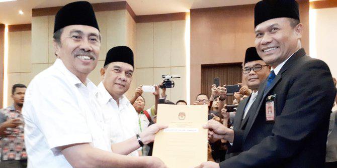 Sah, KPU Tetapkan Syamsuar-Edy Jadi Pemenang Pilgubri 2018