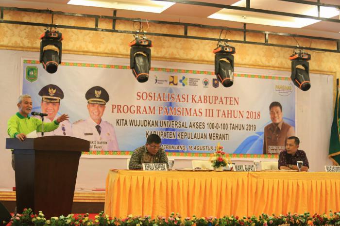 Wabup Buka Sosialisasi Program Pamsimas III Tahun 2018
