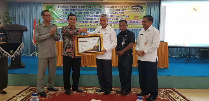 Meranti Terima Penghargaan SPIP Level 3 Dari BPKP Riau