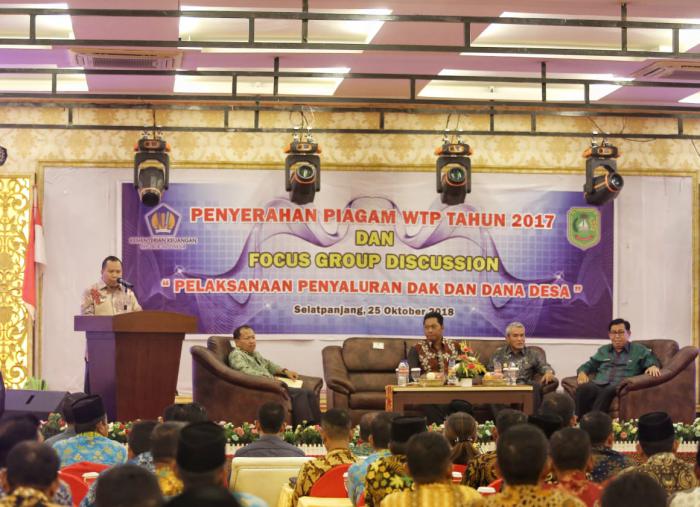 Pemkab Meranti Terima Predikat WTP dari BPK RI