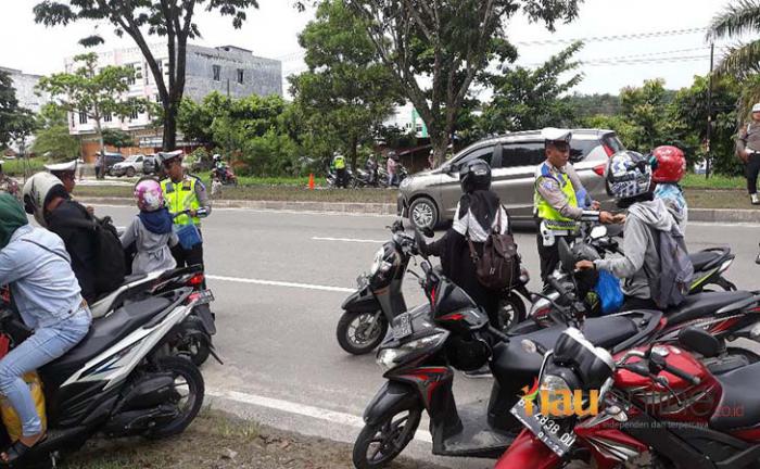 Operasi Zebra Muara Takus 2018, Ratusan Kendaraan Ditilang 