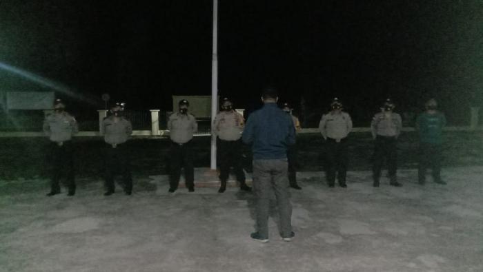 Cegah Penyebaran Virus Corona, Personil Polsek Rangsang Patroli Social Distacing