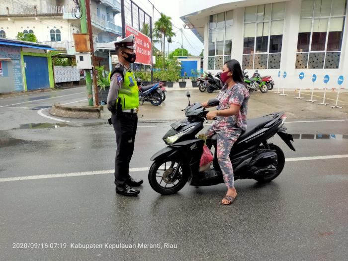 Cegah Kemacetan dan Kecelakaan, Satlantas Polres Meranti Gelar Strong Point