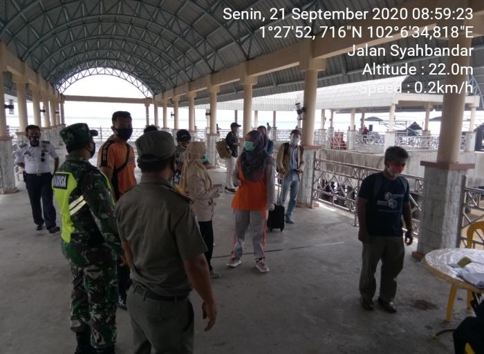 Serda Mustaqim Terus Terapkan Protokol Kesehatan di Pelabuhan Bandar Sri Laksamana 