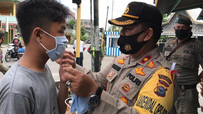 Tidak Pakai Masker, Puluhan Warga Meranti Disanksi Sosial