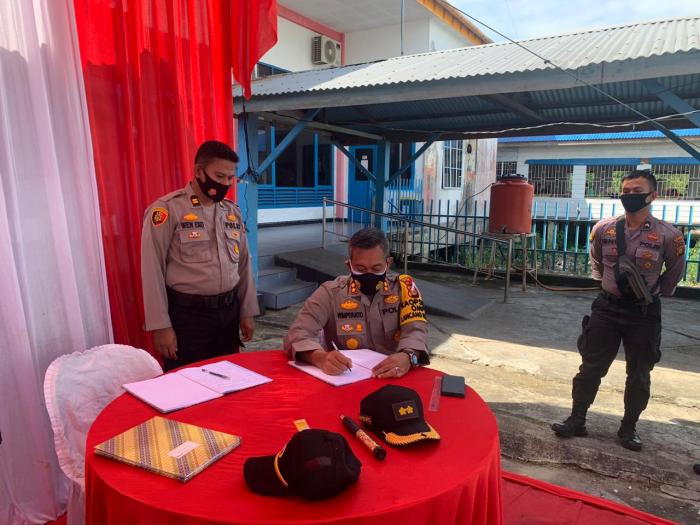 Kapolres Cek Kesiapan Pos Pam Terpadu di Pelabuhan Tanjung Harapan