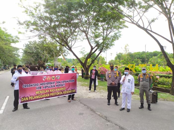 Polres Meranti Terjunkan Personel Amankan Pawai Budaya Penolakan Aksi Anarkisme dan Pelanggaran Protokol Kesehatan