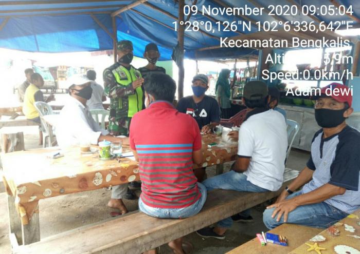 Rutin Patroli Protokol Kesehatan Digelar di Taman Andam Dewi Bengkalis