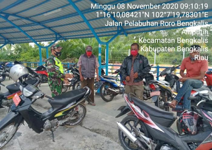 Rutin, Pelda Rudi Imbau Masyarakat di Roro Bengkalis Terapkan Protokol Kesehatan