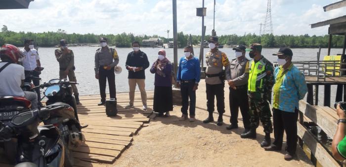 HKN Ke-56, Polsek dan Pemcam Pulau Merbau Gelar Kampanye Gerakan Pakai Masker