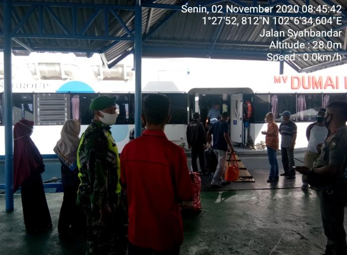 Serda Mustaqim  Melaksanakan Kegiatan Aturan Penerapan Pendisiplinan Protokol Kesehatan di Pelabuhan BSL