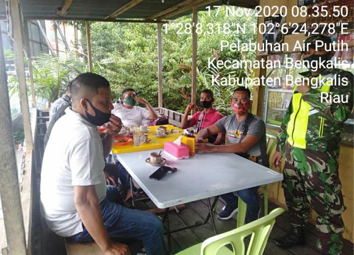 Pelda Rudi Patroli Prokes di Roro Bengkalis