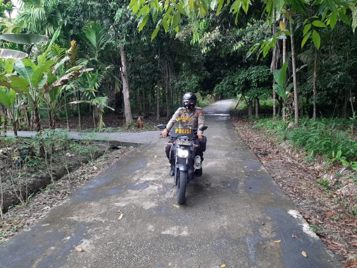 Cegah Karhutla, Personel Polsek Tebingtinggi Barat Gelar Patroli dan Sebar Maklumat Kapolda Riau