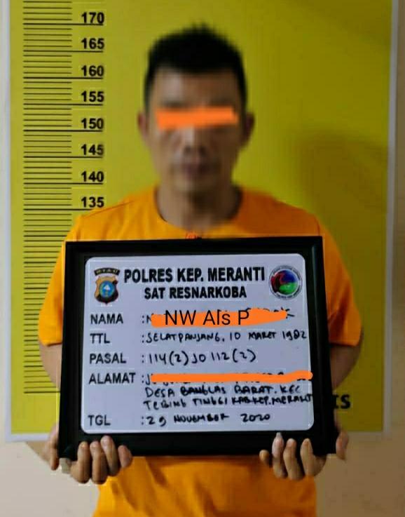 Terkenal 'Licin', Bandar Narkoba di Kepulauan Meranti Ini Akhirnya Ditangkap Polisi