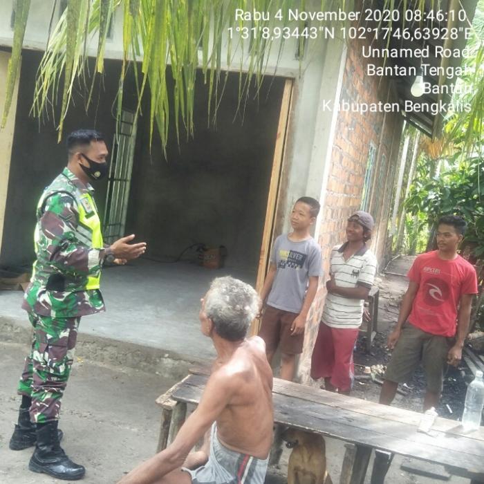 Masyarakat Kecamatan Bantan Diingatkan Akan Pentingnya Protokol Kesehatan