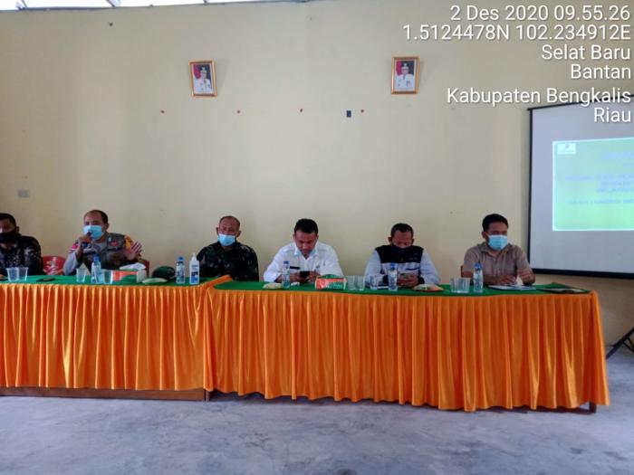 Danramil 01/ Bengkalis, Hadiri sosialisasi surviei sesemik 2D Malacca Strait SA di Desa Berancah