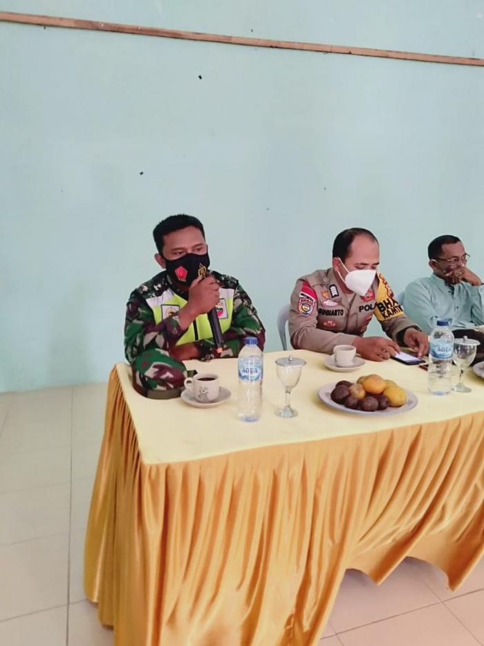 Danramil 01/ Bengkalis Hadiri Sosialisasi Surviei Sesemik 2D Malacca Strait SA di Desa Bantan