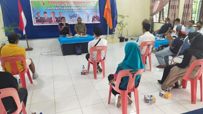 Bawaslu dan PWI Meranti Umumkan Pemenang Lomba Video Pilkada Meranti